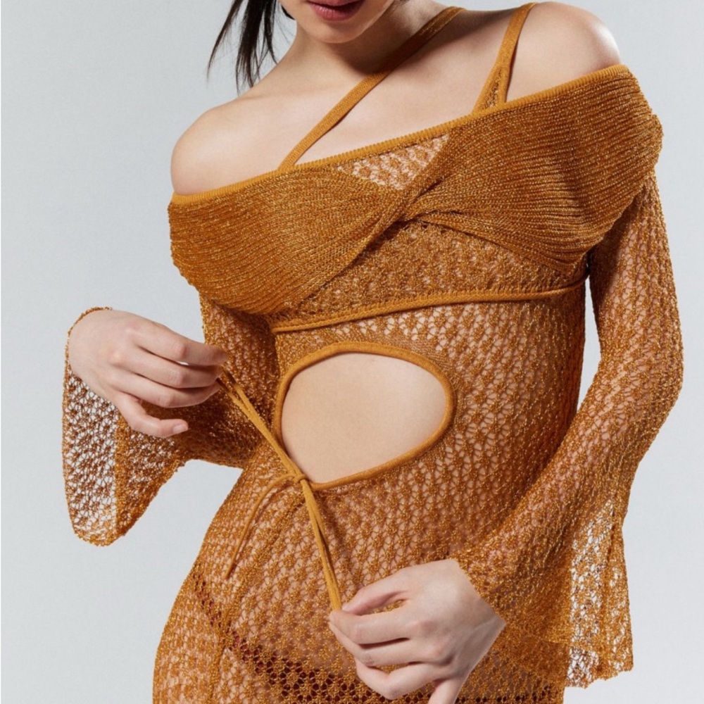 NWT House Of Sunny The Solar Sheer Knit Shrug Sweater